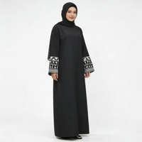 Abaya longue jusqu'aux chevilles, pour mariage musulman, Ramadan, festival, printemps, automne, hiver, respirante, légère, antistatique, faite à la main, modeste, grande taille