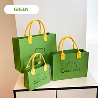 Sac fourre-tout en feutre réutilisable, épais et de grande capacité, avec logo personnalisé écologique, pour les courses