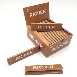 Papiers à rouler Richer King Size Slim Premium avec gomme naturelle, paquet brun - Product Image 1