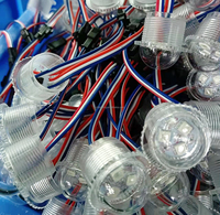 Lumières de Noël à pixels de haute qualité DC12V RGB, lumières à cabochon pour parcs d'attractions