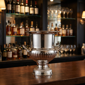 Elegante Cubetera de Aluminio con Asas, Diseño Redondo, a Prueba de Fugas y Portátil para Fiestas, Enfriador de Bebidas Resistente a la Oxidación - Product Image 6