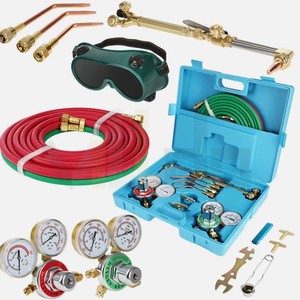 Oxy Acetylene <b>Welding</b> <b>Kit</b> With Nozzle 6061 Aluminum Alloy Single Switch For Oxygen Acetylene Propane Cutting And <b>Welding</b> - Product Image 4