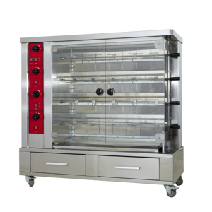 Asador de Pollo Rotatorio de Acero Inoxidable 2025, a Gas y Eléctrico, Duradero, con 2 <span class=keywords><strong>Cajones</strong></span>, en Venta - Product Image 1