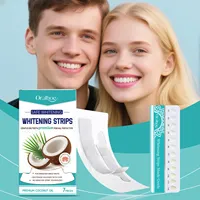 Bandes blanchissantes pour les dents à l'huile de coco, fraîches d'usine, pour un nettoyage efficace des dents, couleur personnalisée, usage domestique, nuancier de couleurs dentaires