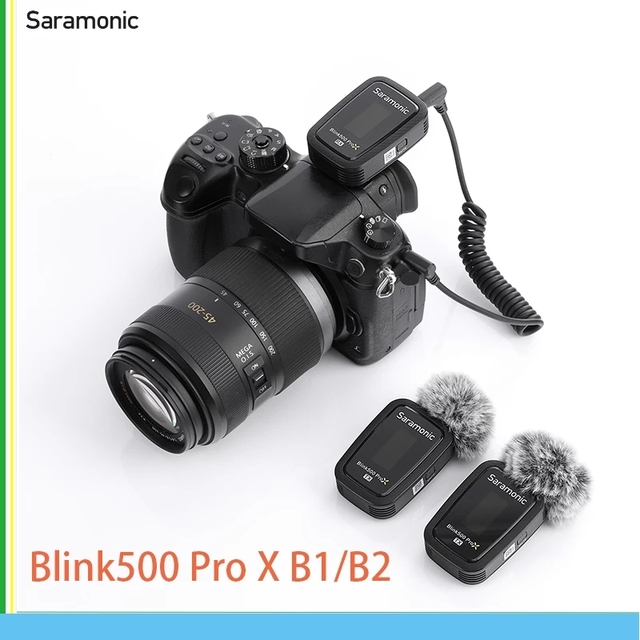 Saramonic Blink500 Pro X B1 B2 2.4G Wireless Lavalier Microphone System Kit Charging Box case Microphone for Camera Phone Video