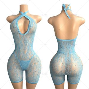 Элитное цельное нижнее белье в сеточку кукла Боди Чулки экзотическая танцевальная одежда Стриптизерши - Product Image 3