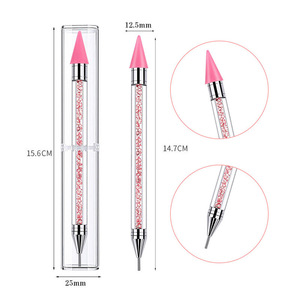 Coloré Double Tête Stylo Cire Cristal Sélecteur Nail Art Strass Pointillage <span class=keywords><strong>Crayon</strong></span> <span class=keywords><strong>Crayon</strong></span> De Cire pour Strass - Product Image 3
