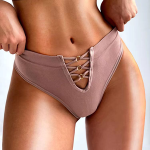 2026 String pour femmes noir, taille haute, sans couture, en maille transparente, de haute qualité, magnifique, avec photos de femmes en string - Product Image 6
