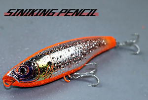 เหยื่อตกปลาแบบจมน้ำ GT Casting ขนาด 105 มม. 125 มม. แบบแท่งและแบบดินสอ พร้อมสาย 1 เส้น - Product Image 3