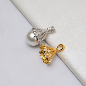 Pendentif en argent S925 avec grosse perle de 12-14 mm, accessoires de bricolage pour femmes, pendentif pour appui-tête, 720 composants et accessoires de bijouterie - Product Image 1