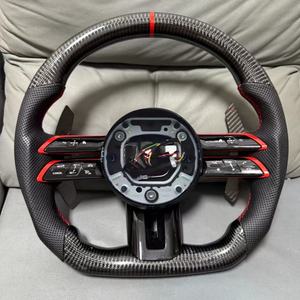 พวงมาลัยรถยนต์คาร์บอนไฟเบอร์สำหรับรถเมอร์เซเดสเบนซ์ W212 W205 W176 W222 W463 W464 W204 W218 GLS GLA E300 AMG อะไหล่รถตามสั่ง - Product Image 6