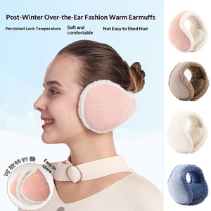 ที่ปิดหูกันหนาวสำหรับผู้หญิง ทำจากผ้าพลัฌ อุ่นสบายหลังจากลมหนาวและอากาศเย็น - Product Image 3