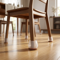 Protections de pieds de meubles en silicone anti-rayures, embouts en feutre pour tables et chaises, fabriqués en Chine, déballés