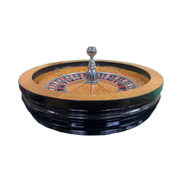 Meilleures roues de roulette de 32 pouces en cuir de couleur de casino en bois massif de haute qualité pour casino professionnel avec boule de roulette gratuite