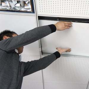 600*600mm <span class=keywords><strong>faux</strong></span> <span class=keywords><strong>plafond</strong></span> 6mm trou circulaire gypse <span class=keywords><strong>acoustique</strong></span> perforé <span class=keywords><strong>600x600</strong></span> bord carré blanc peint carreaux Pvc - Product Image 6