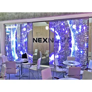 High Definition Indoor Transparent Curtain Advertising Players Video Wall P10 Transparent Oled Display