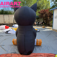 Décoration publicitaire gonflable en forme de chat de dessin animé, Mascotte gonflable en forme de chat de dessin animé pour fête