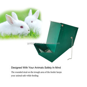 YYC PH266 Neuartiger Metall-Futterautomat für Kaninchen, Nagetiere, Kleintiere, Futterspender für Kaninchen mit Deckel - Product Image 4