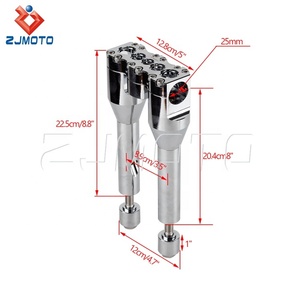 มอเตอร์ไซต์สไตล์คลับ1 "25มม. มือจับ8" + 1 "ไรเซอร์บาร์ตรงแบบยกสำหรับ Harley Softail A Street Bob Sportster - Product Image 4