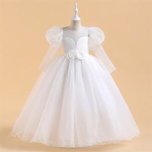 Nuevo Vestido de Dama de Honor de Manga Larga para Niñas, Vestido de Fiesta de Boda para Niñas de 4 a 14 Años, Vestido de Cumpleaños para Niñas - Product Image 1