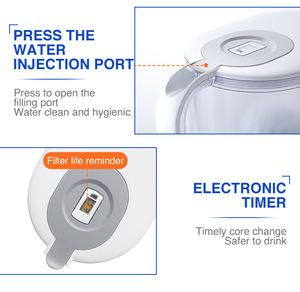 Plusieurs volumes, enlever le chlore, 10 tasse, fabricant vend directement, pichet filtre à eau au charbon actif - Product Image 4