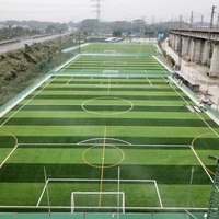 Tapis de gazon artificiel pour terrains de sport, haute densité, 50 mm, avec trous de drainage, imperméable, séchage rapide, respirant, 10 mm, en rouleau, pour le jeu et la détente