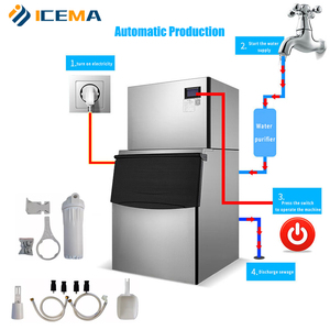 Máquina comercial automática para hacer hielo en cubos de 120 kg, máquina comercial automática para hacer hielo cristalino, máquina para hacer hielo cristalino M - Product Image 1