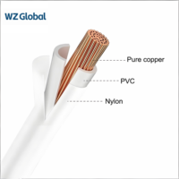 THHN/600 alambre de cobre con aislamiento de nailon V Alambre de construcción 20 18 16 14 12 10 8 6 4 AWG CU/PVC/Nylon 90 °C fábrica