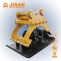 Compacteur de sol hydraulique pour excavatrice JISAN JSC08, compacteur à plaque vibrante pour la construction routière avec moteur et roulement