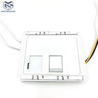 Interrupteur Tactile Capacitif Intégré à Bouton Unique 12V / 24V 24W, Gradation Monocouleur ou Tricolore, Étanche IP44 pour Éclairage de Miroir