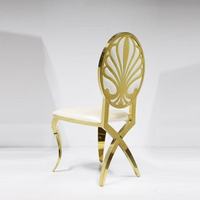 Chaise de banquet de luxe royale dorée en acier inoxydable durable pour hôtels et événements commerciaux