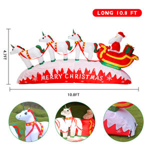 Factory Price 10ft Yard Decoration Outdoor Led Inflatable Toys <b>Santa</b> <b>Sleigh</b> Outside Decoration Christmas Inflatables - Product Image 5