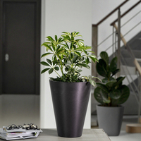 Pot de fleurs en plastique noir à prix d'usine, différentes couleurs, pour extérieur, maison, jardin, jardinière en plastique faite à la main