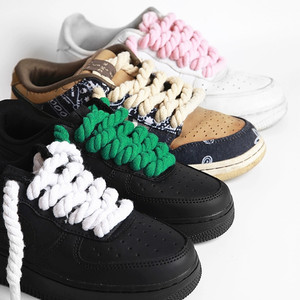 Cordones de algodón y cáñamo de color personalizado Yrunfeety, cordones redondos gruesos de 8 mm, cordones trenzados para zapatos SB <span class=keywords><strong>Dunk</strong></span>. - Product Image 6