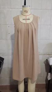 Solid color pleated dress women's loose U-neck strap A-line <b>skirt</b> sling was thin - Product Image 6