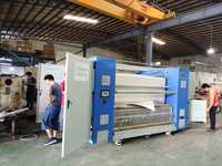 Nouvelle machine de transfert thermique par sublimation à rouleaux, chauffée par huile, à entraînement hydraulique, pour vêtements, textiles et tissus, 80 et 100 cm, impression 190 cm