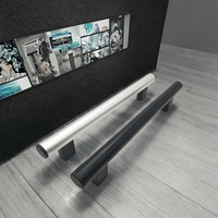 Poignées de meuble XUKUN LS415, noires, carrées, en forme de T, pour escalier, commode, armoire, tiroir, robustes, CNC