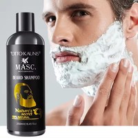Men Beard Care Kit Cleansing Refressing Beard Wash Shampooing Après-shampooing pour barbe adoucir Prévient les démangeaisons et l'écaillage