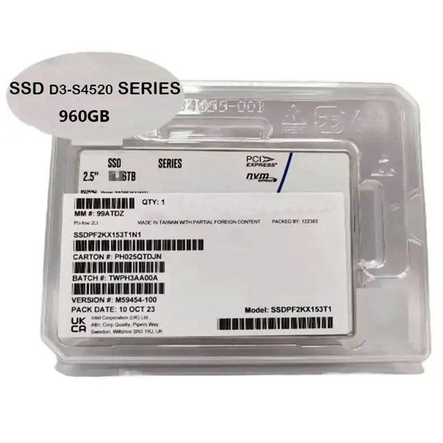 New Internal SATA SSD 960GB 7000/3500MB/s Read/Write Speed 2.5" Metal & Plastic Shell for Server Use in Enterprise Data Center