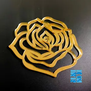 OEM Custom Laser Cut Gold Acrylic Mirror Sheet To Any Shape