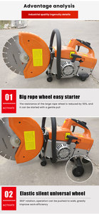 Machine de découpe de routes en béton en gros d'usine Asphalte moteur à essence portable Scie à béton Cutter - Product Image 5