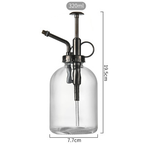 Bouteille d'arrosage en verre Transparent, pour arroser les <span class=keywords><strong>plantes</strong></span>, avec pompe supérieure en plastique Bronze et plastique pour le jardin - Product Image 2