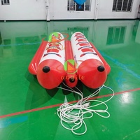 Vente chaude Double Rangée 10 Places Sports Nautiques Remorquable Double Poisson Volant Bateau Banane Gonflable