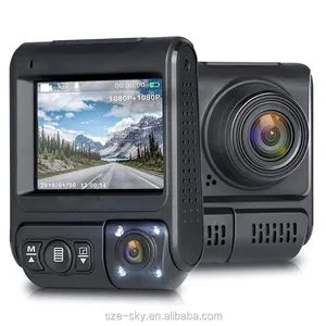 Kleinste Nachtzicht Dual Lens Dash Camera Auto Rijden Recorder 1080P 2 Inch Ips Fhd Scherm