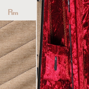 FC05-DSFM sacs de concert de musique arc-en-ciel Rm OEM personnalisé matériau étanche velours rouge étui pour guitare ukulélé étui en mousse <span class=keywords><strong>mandoline</strong></span> - Product Image 4