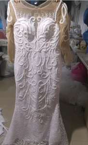 2023 арабский Дубай великолепное свадебное платье с длинным рукавом Русалка кружевные аппликации съемные Свадебные платья - Product Image 2