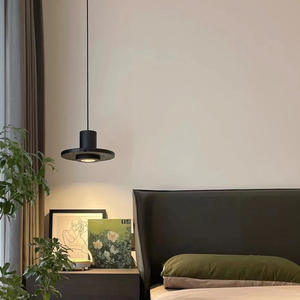 Lámpara de Techo de Estilo Industrial de Una Sola Cabeza, Diseño Creativo Minimalista, Piedra Negra para Cafetería, Restaurante, Lámpara de Línea Larga - Product Image 5