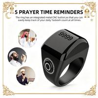 Bague connectée musulmane, cadeau Aïd Ramadan, contrôle par application BT5.0, bague de prière électronique intelligente (Tasbih Zikr)