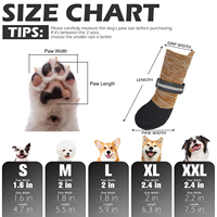 Chaussures imperméables antidérapantes réfléchissantes à sangles réglables, résistantes, pour l'extérieur, chaudes pour l'hiver, protège-pattes, chaussettes pour chien
