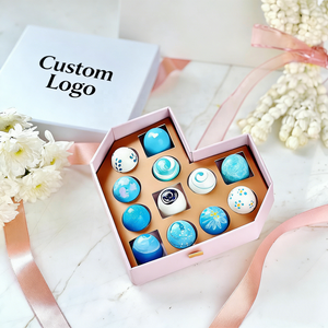 Scatola per Cioccolatini a Forma di <span class=keywords><strong>Cuore</strong></span> Personalizzata, Ecologica e Biodegradabile con Chiusura e Manico - Product Image 6